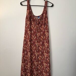 Old Navy Red Floral Maxi Dress